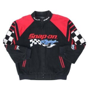 Snap-on Racing Jacket with Red and Black Design Size Large